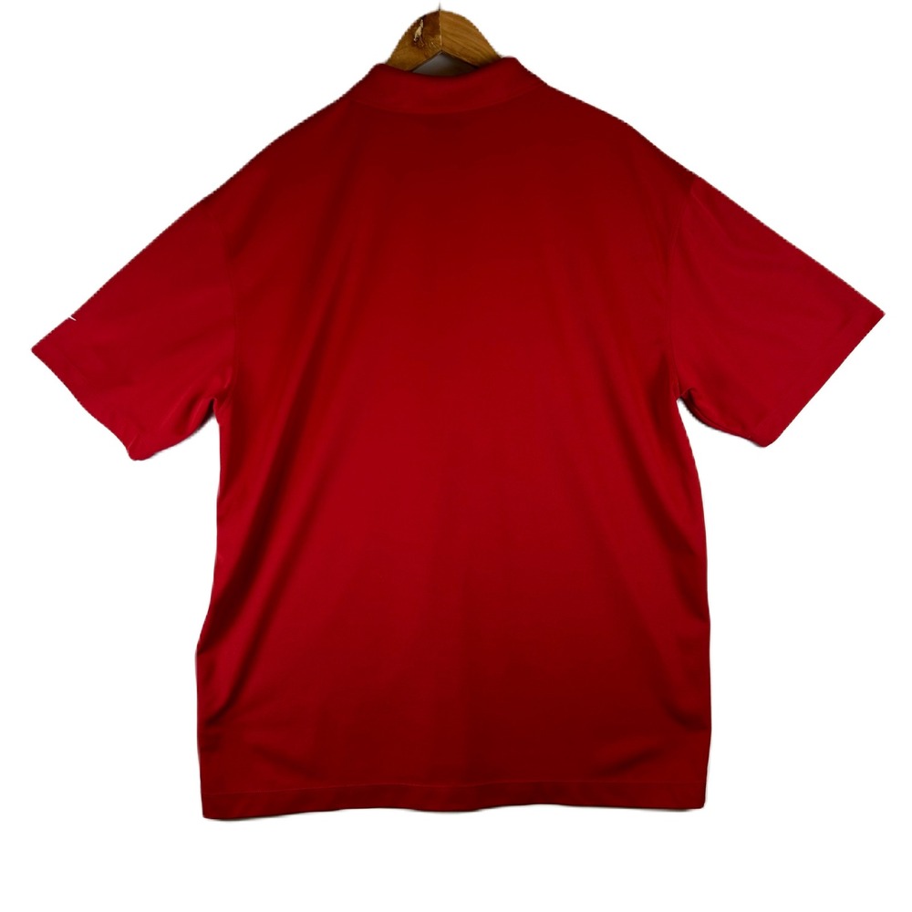 Nike Golf Dri-FIT Men's Red Polo Shirt Short Sleeve Performance XL - Picture 2 of 10